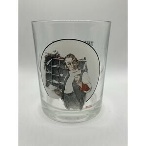 ~*Vintage*~ NORMAN ROCKWELL Saturday Evening Post “SORTING MAIL” 1922 Glass EUC